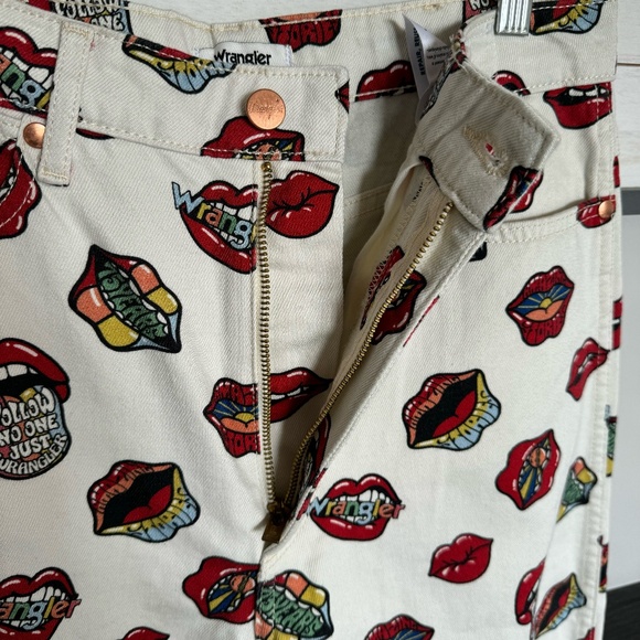 WRANGLER read my lips barrel 652 high rise size 30 wide leg rolling stone - Picture 13 of 17